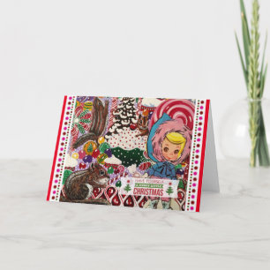 Mevrouw Suzy Ski & Chip Fun Note Card Feestdagen Kaart