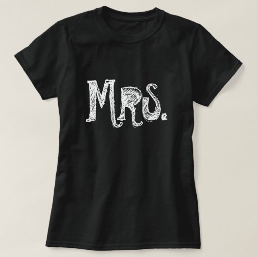 Mevrouw t shirten voor de bruid/vrouw t-shirt (Design voorkant)