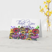 Mevrouw Taylor Wildflower Dank u kaart (Gele Bloem)