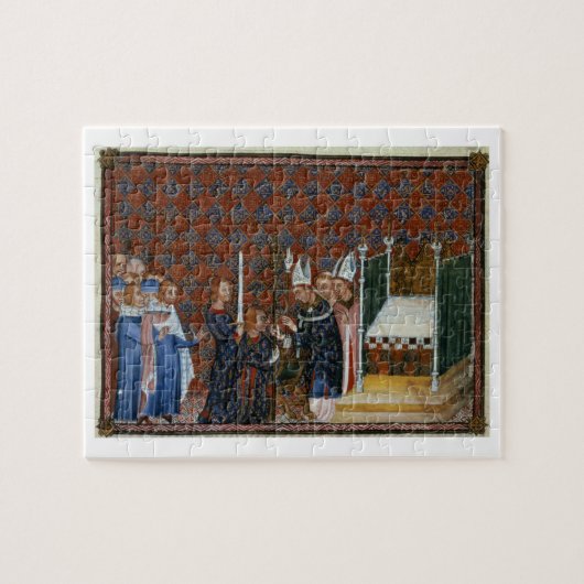 mevrouw Tiberius B VIII f.58 Coronation of King Ch Legpuzzel (Horizontaal)