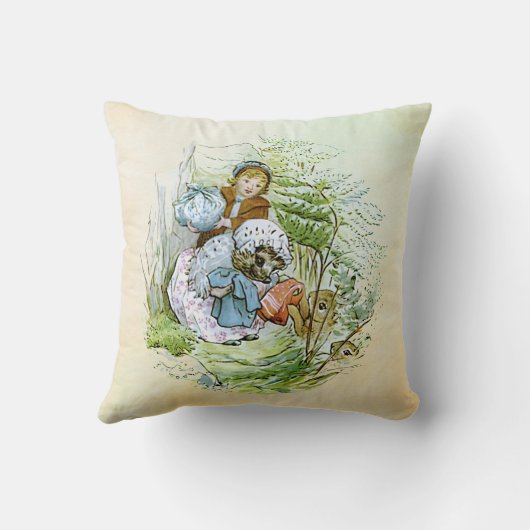 Mevrouw Tiggy-Winkle 1-tissuepapier Kussen (Achterkant)