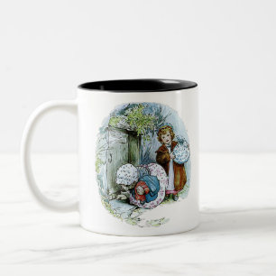 Mevrouw TIGGY-WINKLE en LUCIE leveren het wassen Tweekleurige Koffiemok