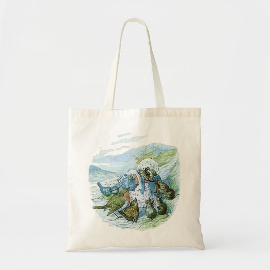 Mevrouw TIGGY-WINKLE geeft de vogels hun kleren Tote Bag (Voorkant)