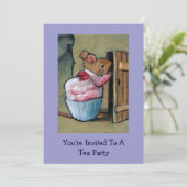 Mevrouw Tittlemouse (Beatrix Potter) Tea Party nod Kaart (Staand voorkant)