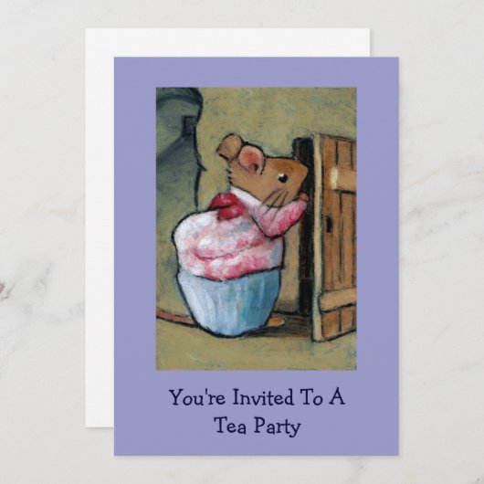 Mevrouw Tittlemouse (Beatrix Potter) Tea Party nod Kaart (Voorkant / Achterkant)