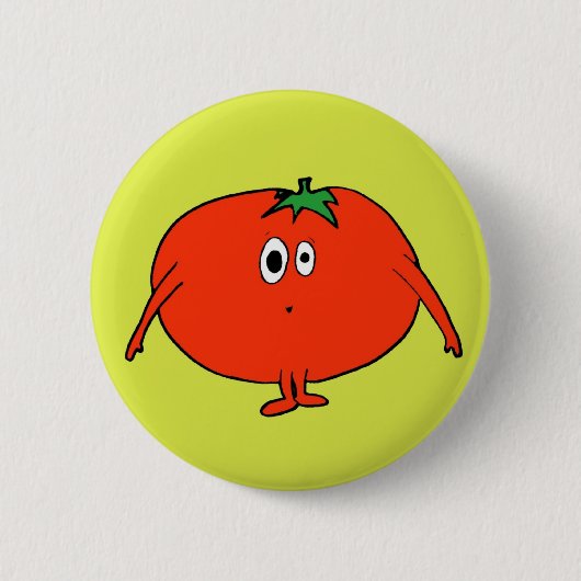 Mevrouw Tomato Ronde Button 5,7 Cm (Voorkant)