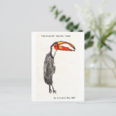 Mevrouw Toucan Kinder Art Briefkaart (Staand voorkant)