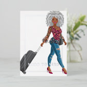 Mevrouw Travel Bachelorette Party Folie Uitnodiging (Staand Voorkant)