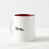 Mevrouw Tweekleurige Koffiemok (Voorkant links)