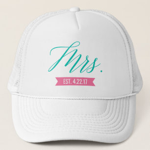 Mevrouw Vestiged Persoonlijke Datum Bride Trucker Pet