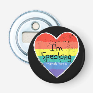 Mevrouw Vice President, ik spreek Kamala Harris gi Button Flesopener