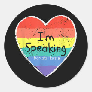Mevrouw Vice President, ik spreek Kamala Harris gi Ronde Sticker