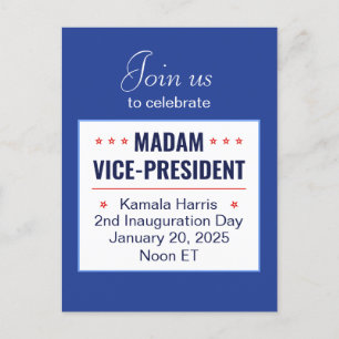 Mevrouw Vice-President Kamala Harris 2d Inhuldigin Briefkaart