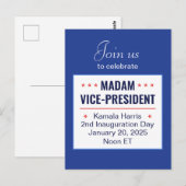 Mevrouw Vice-President Kamala Harris 2d Inhuldigin Briefkaart (Voorkant / Achterkant)