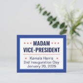 Mevrouw Vice-President Kamala Harris 2d Inhuldigin Briefkaart (Staand voorkant)