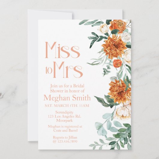 Mevrouw, Vrijgezellenfeest, Bridal Brunch Kaart (Voorkant)