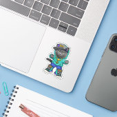 Mevrouw Wanda Sticker! Sticker (Laptop met iPhone)