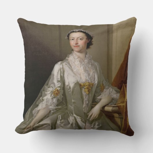 Mevrouw Wardle, 1742 (olie op doek) Kussen (Voorkant)