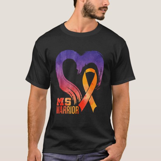 mevrouw Warrior Heart Multiple Sclerosis Awareness T-shirt (Voorkant)