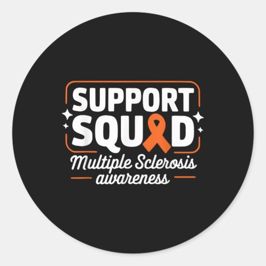 mevrouw Warrior mevrouw Support Squad Multiple Scl Ronde Sticker (Voorkant)