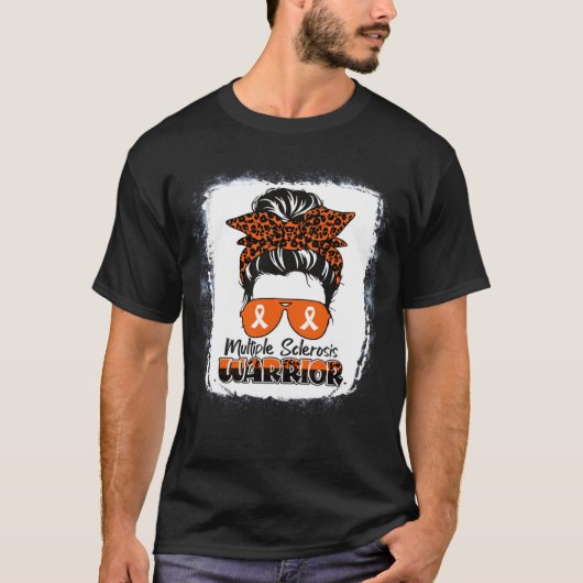 mevrouw Warrior Multiple Sclerosis Awareness Bun T-shirt (Voorkant)