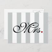 Mevrouw Wife Bride klikt om Kleurstrepes aan te pa Briefkaart (Voorkant / Achterkant)