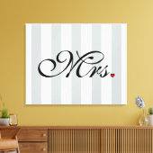 Mevrouw Wife Bride klikt om Kleurstrepes aan te pa Canvas Afdruk (Insitu (Woonkamer))