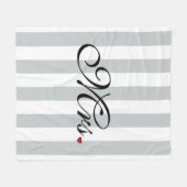 Mevrouw Wife Bride klikt om Kleurstrepes aan te pa Fleece Deken (Voorkant (Horizontaal))