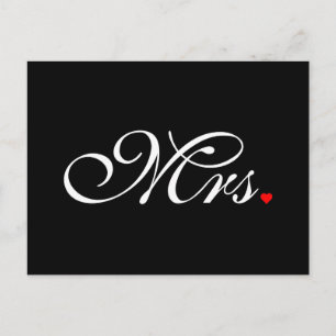 Mevrouw Wife Bride Zijn haar nieuwe widen Briefkaart