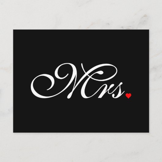 Mevrouw Wife Bride Zijn haar nieuwe widen Briefkaart (Voorkant)