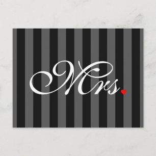 Mevrouw Wife Bride Zijn haar nieuwe widen Briefkaart