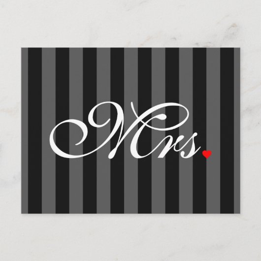 Mevrouw Wife Bride Zijn haar nieuwe widen Briefkaart (Voorkant)