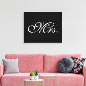 Mevrouw Wife Bride Zijn haar nieuwe widen Canvas Afdruk (Insitu (Woonkamer))