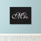 Mevrouw Wife Bride Zijn haar nieuwe widen Canvas Afdruk (Insitu (Houten vloer))