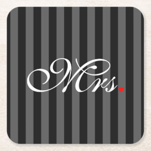 Mevrouw Wife Bride Zijn haar nieuwe widen Kartonnen Onderzetters