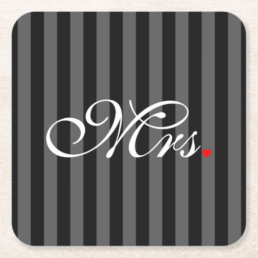 Mevrouw Wife Bride Zijn haar nieuwe widen Kartonnen Onderzetters (Voorkant)