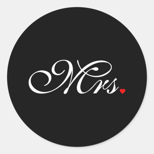 Mevrouw Wife Bride Zijn haar nieuwe widen Ronde Sticker (Voorkant)