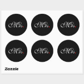 Mevrouw Wife Bride Zijn haar nieuwe widen Ronde Sticker (Vel)