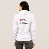 Mevrouw Wifey Hoody met Red Heart (Achterkant volledig)