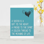 MEVROUW WIL MIJN ***ZISTER** KAART (Gele Bloem)