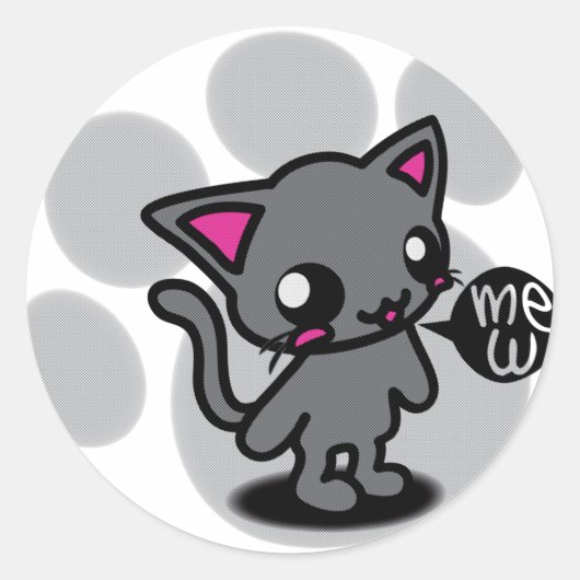 MEW RONDE STICKER (Voorkant)