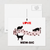 Mew-sic Briefkaart (Voorkant / Achterkant)
