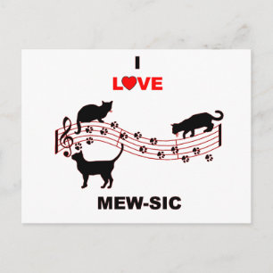 Mew-sic Briefkaart