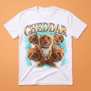 Mewbop Retro Huisdier Foto Collage Bliksem Tri-Blend Shirt