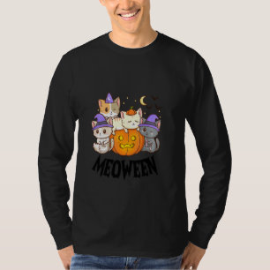 Meween Witch Cats Cute Halloween Cat Pet Kitten T-shirt