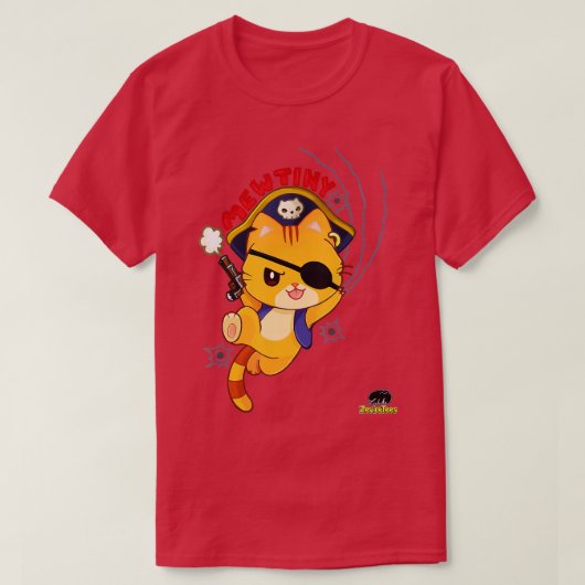 Mewlittle A pirate cat mutiny T-shirt (Design voorkant)