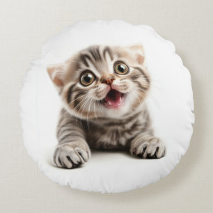 MewMellow - ontspanning van spinnende marshmallows Rond Kussen