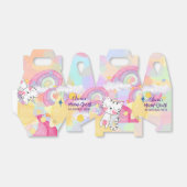 Mewo-gisch caticorn verjaardagskist bedankdoosjes (Uitgevouwen)