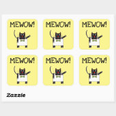 MEWOW STICKERS Square Cat custom stickers Cat Fun (Vel)