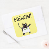 MEWOW STICKERS Square Cat custom stickers Cat Fun (Envelop)